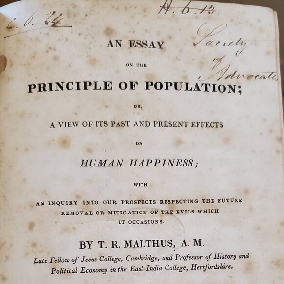 **RARE** An Essay on the Principle of Population...Malthus, Thomas R.1817 - Picture 3 of 11